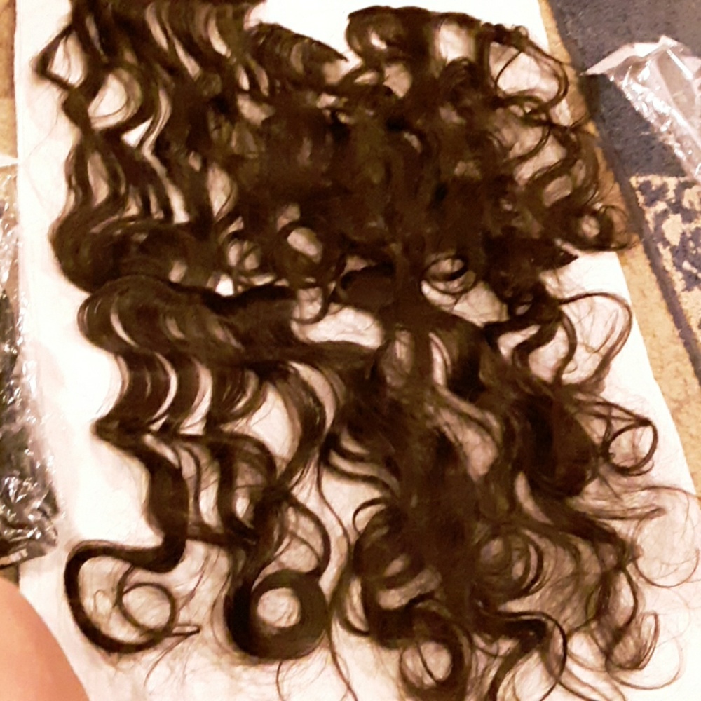Dark brunette clip on hair extensions